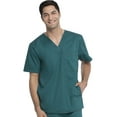 thumbnail image 1 of Dickies Gen Flex Medical Scrubs Top for Men V-Neck Plus Size 81722, 2XL, Hunter, 1 of 7