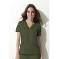 thumbnail image 1 of Dickies Gen Flex Women Scrubs Top, V-Neck, 817455, S, Olive, 1 of 4