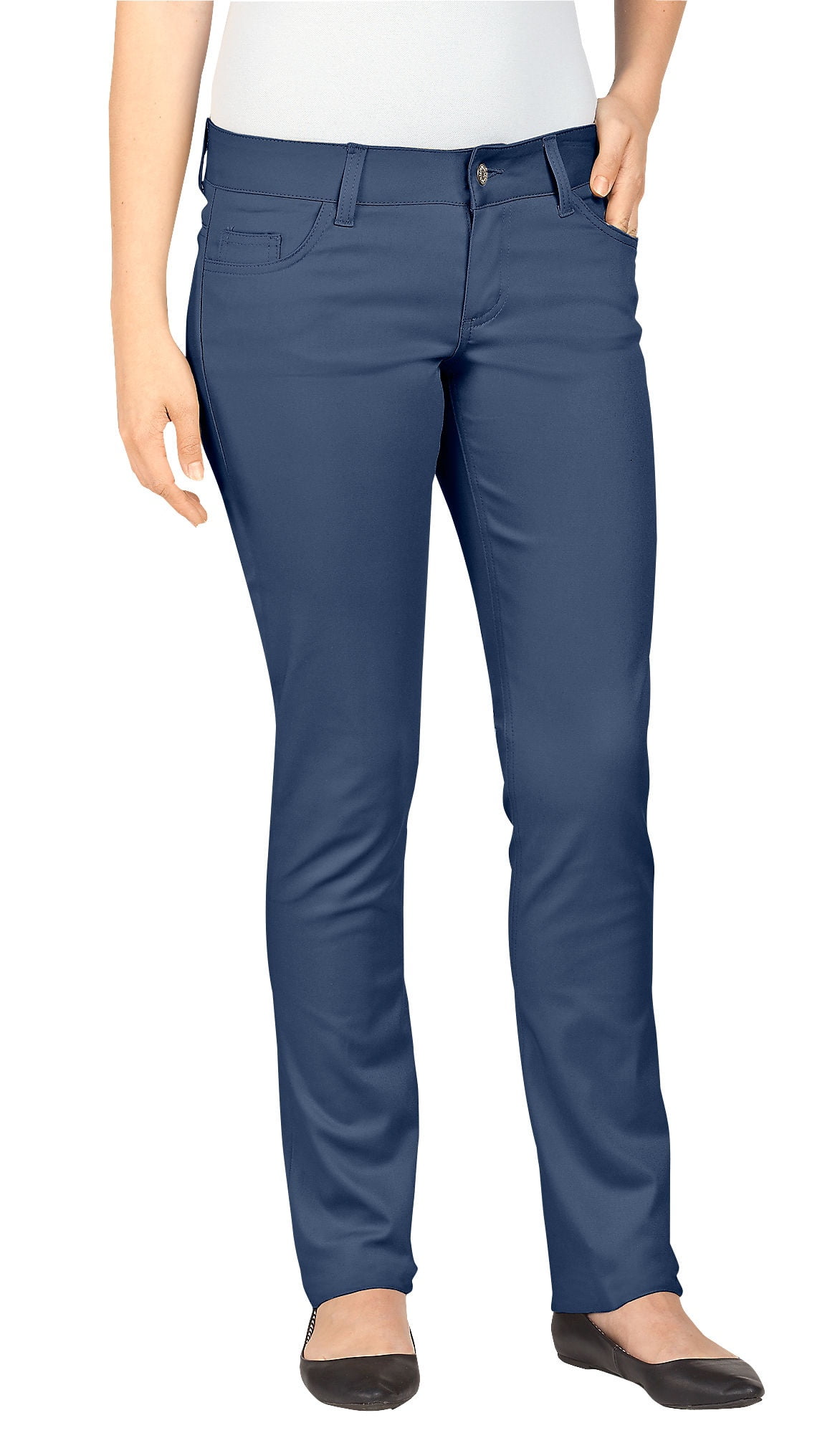 Dickies Girl Junior's Classic Pocket Skinny Pant, Navy, 9, Navy