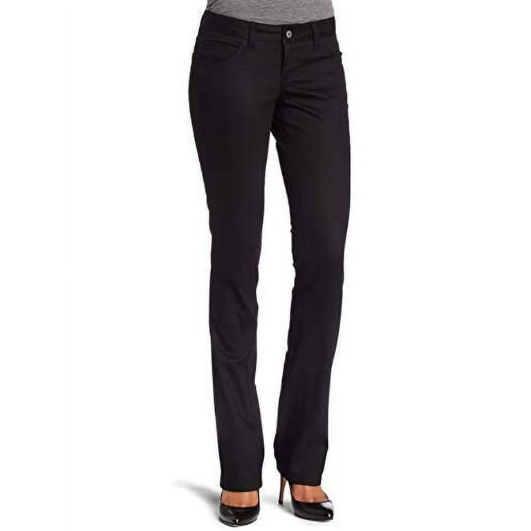 Dickies Girl Juniors 5 Pocket Straight Leg Pant Black 1