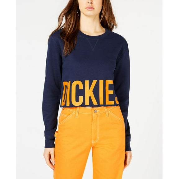 Dickies Girl Juniors' Raw Edge Cropped Sweatshirt