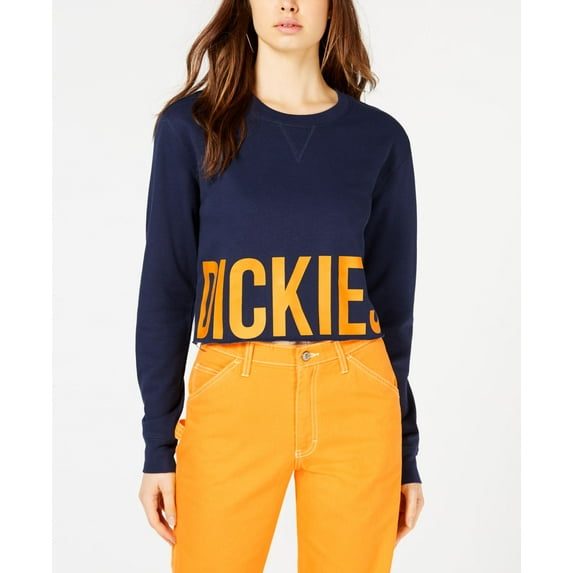 Dickies Girl Juniors' Raw Edge Cropped Sweatshirt