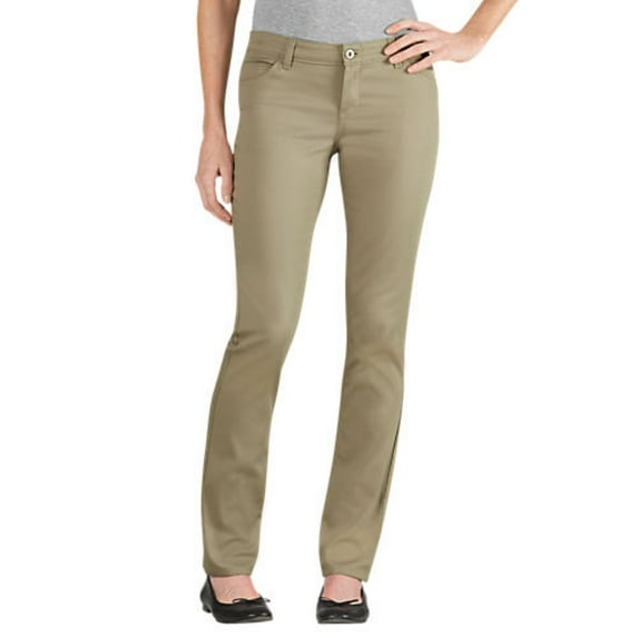 Dickies Girls 1 Welt Pocket 32" Inseam Skinny Pant 1589J,Khaki,0