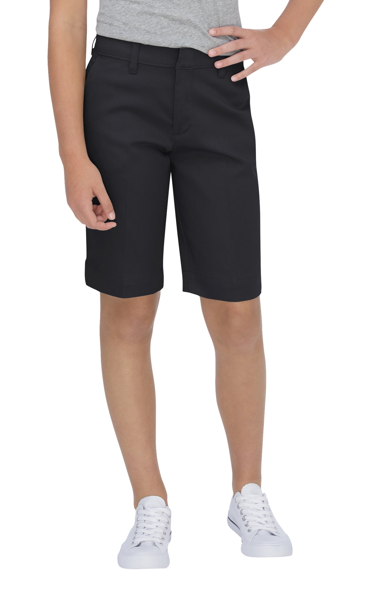 Dickies Girls School Uniform Classic Fit Bermuda Stretch Twill