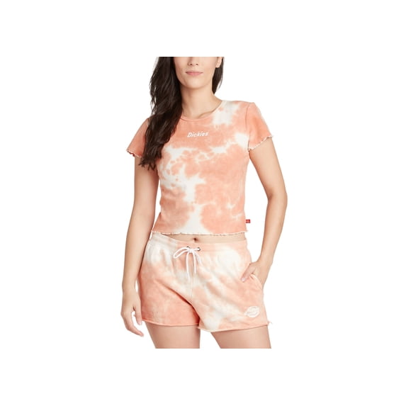 Dickies Juniors Cotton Tie Dyed Cropped Top Muted Clay XS