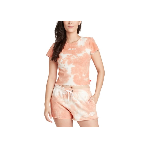 Dickies Juniors Cotton Tie Dyed Cropped Top Muted Clay XS