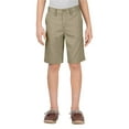 thumbnail image 1 of Dickies Khaki Boys' Slim Fit Stretch Flat Front Short Big Boys 14 Desert Sand, 1 of 2