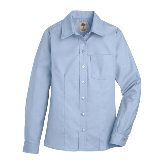 Dickies L254 Women's Oxford Long Sleeve Shirt - Light Blue - S