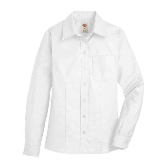 Dickies L254 Women's Oxford Long Sleeve Shirt - White - S
