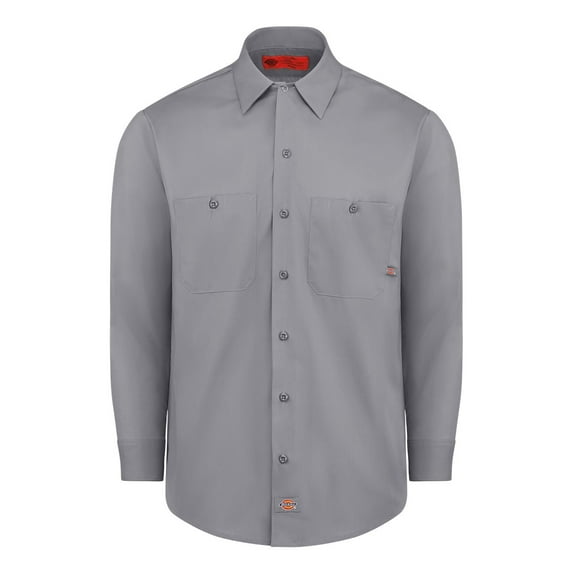 Dickies L535 Industrial Long Sleeve Work Shirt - Graphite Grey - 4XL