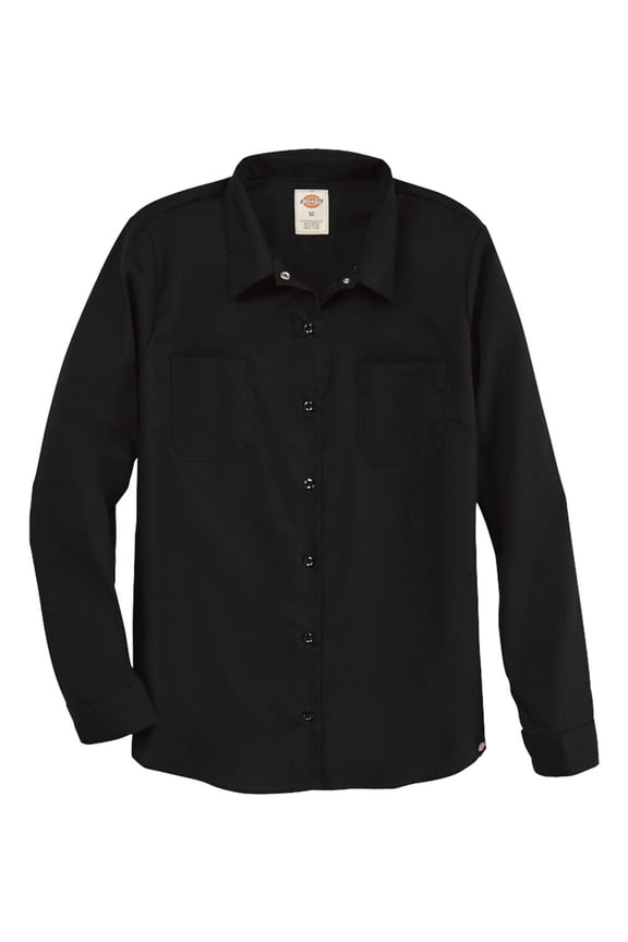 L5350 Women's Long Sleeve Industrial Work Shirt - Black - M