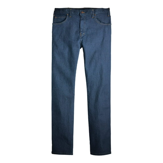 Dickies LD21 Industrial 5-Pocket Flex Jeans - Rinsed Indigo Blue - 30I - 42W