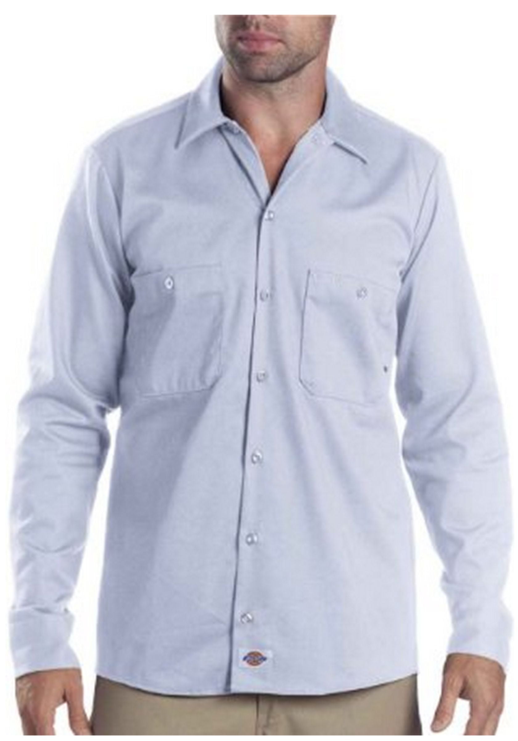 Dickies LL307 Long Sleeve Cotton Work ShirtLIGHT BLUE4X RG