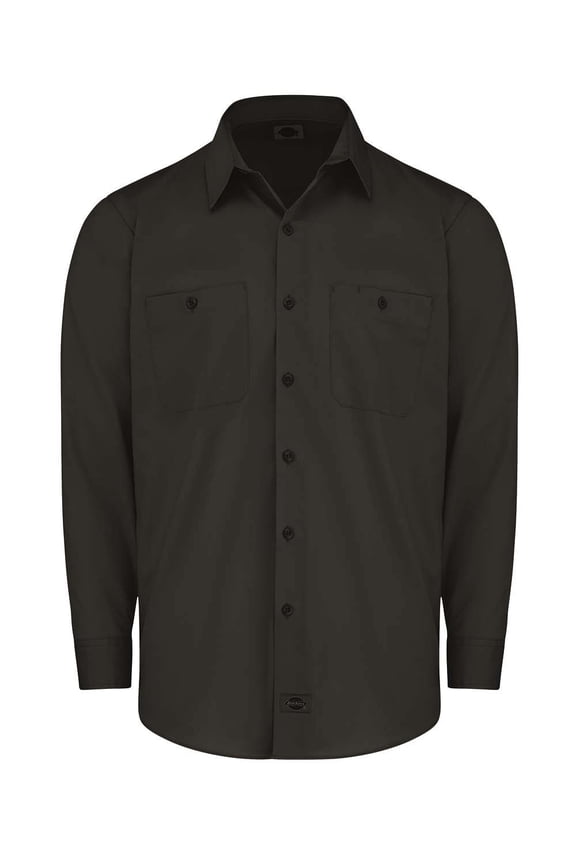 LL51L Industrial Worktech Ventilated Long Sleeve Work Shirt - Long Sizes - Black - 2XLT