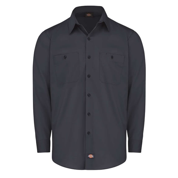 Dickies LL51L Industrial Worktech Ventilated Long Sleeve Work Shirt - Long Sizes - Dark Navy - XLT