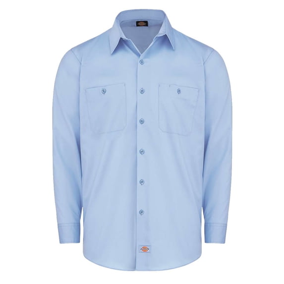 Dickies LL51L Industrial Worktech Ventilated Long Sleeve Work Shirt - Long Sizes - Light Blue - MT