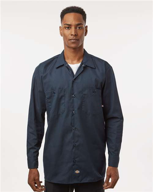 Dickies Men's Long Sleeve Industrial Work Shirt, Desert Sand, 4XL - 65% Polyester/35% Cotton Poplin - View #11