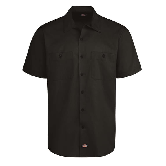 Industrial Worktech Ventilated Short Sleeve Work Shirt, S, Black