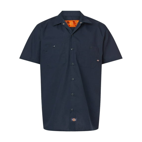 Dickies Ls535 Short Sleeve Industrial Work Shirt-Dark Navy-2X