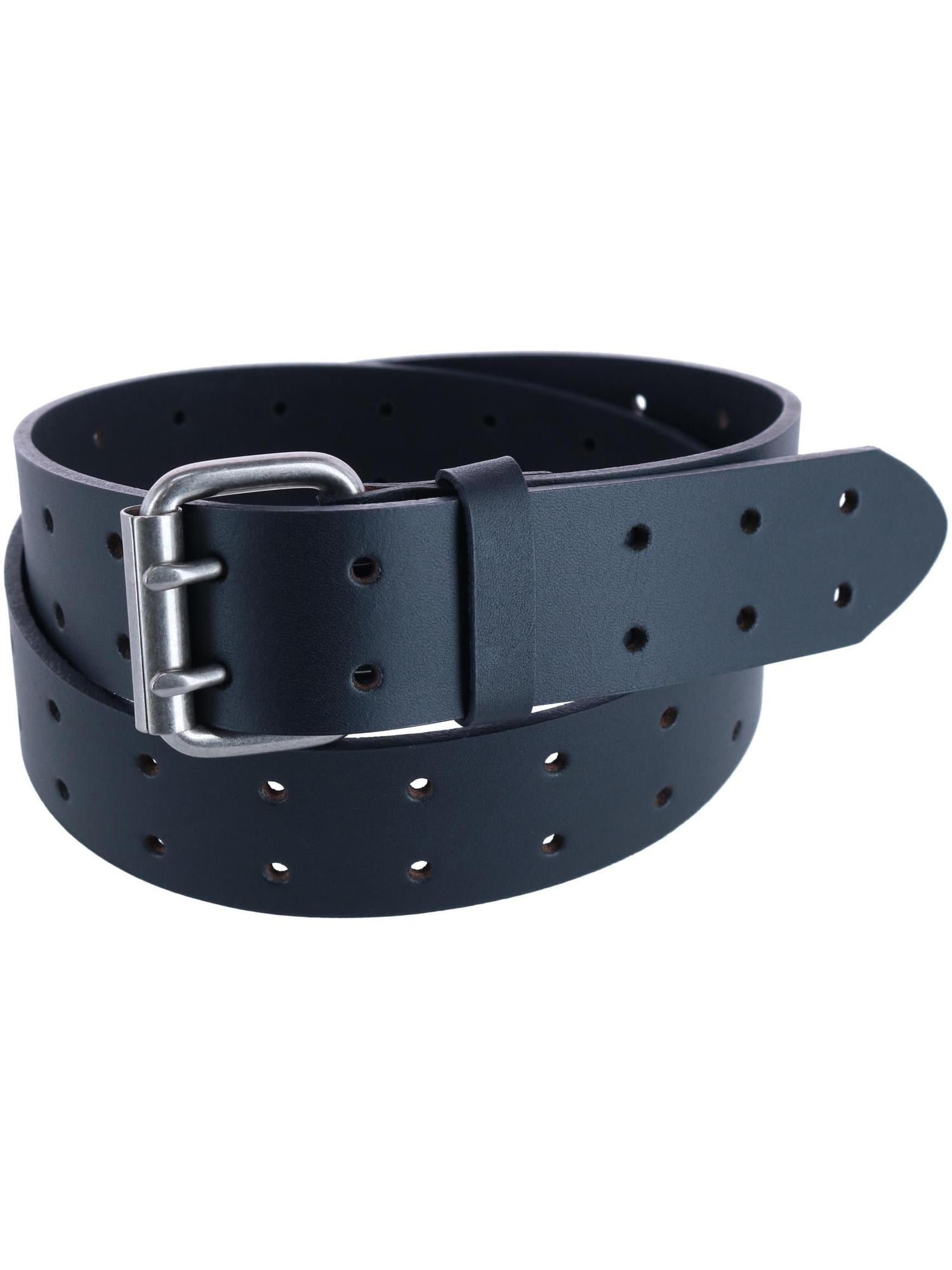 Dickies Men's Genuine Leather Work Belt, Two Hole Double Prong