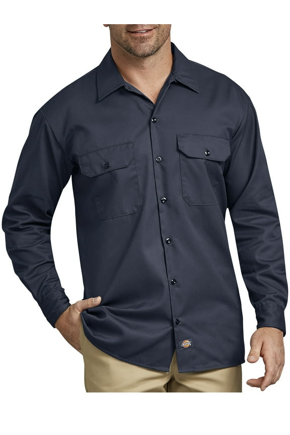Long Sleeves Original Fit Wrinkle Resistant Button Up Shirts (Men's L)