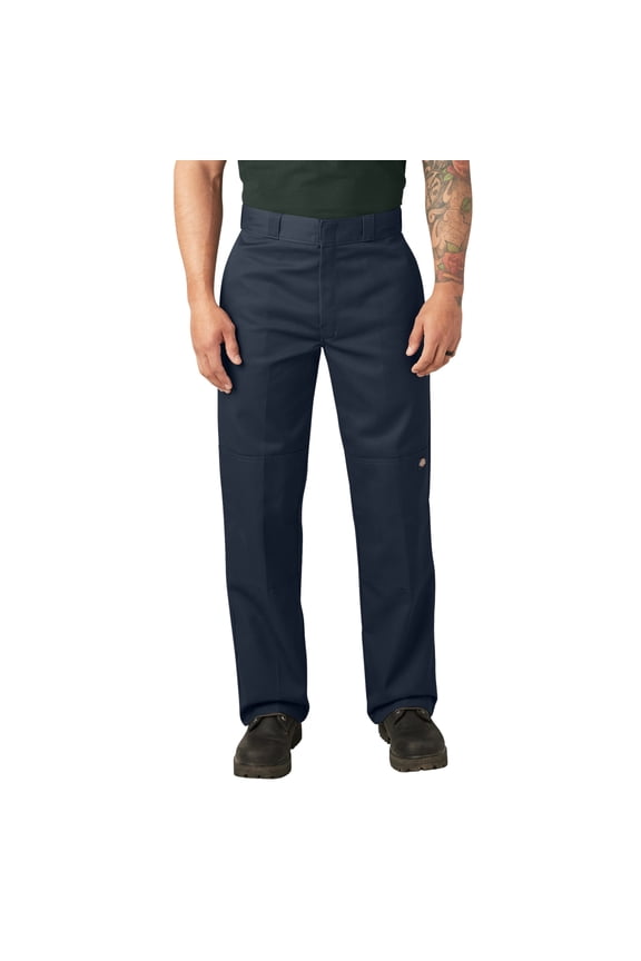 Men's Loose Fit Double Knee Work Pants, Dark Navy, 36X32