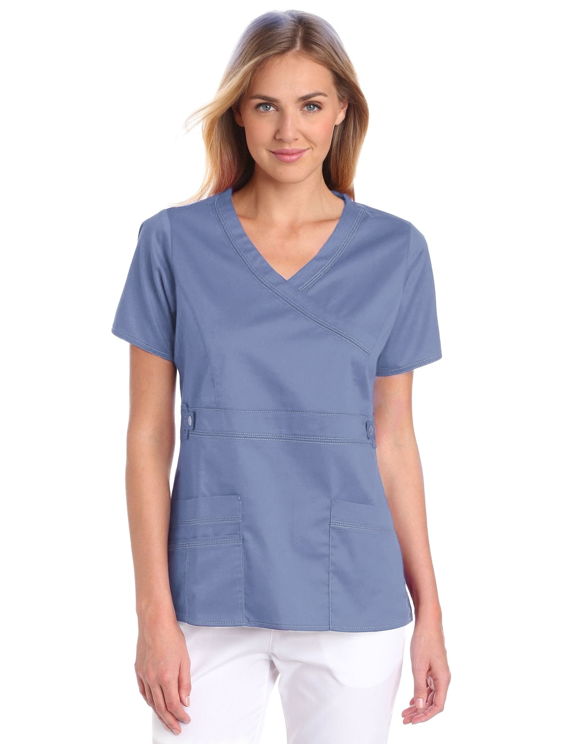 Dickies Medical Scrubs 817355 Women's Jr Fit Youtility Mock Wrap Scrub