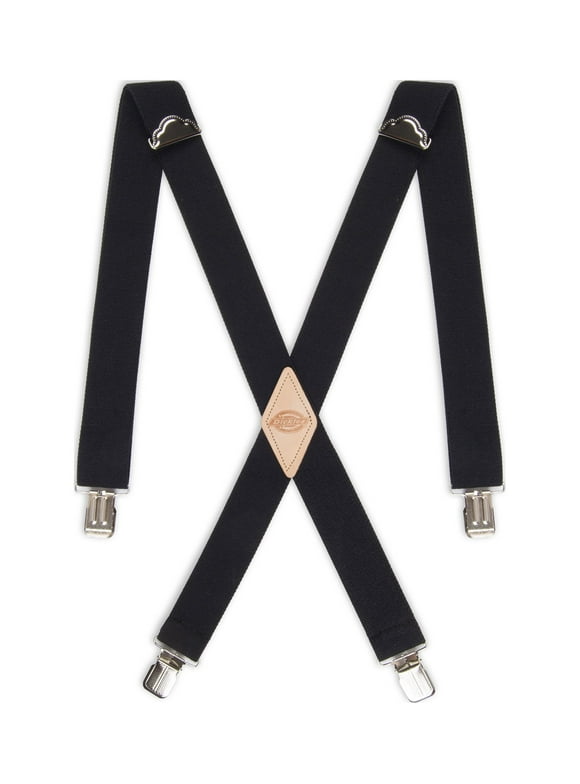 Dickies Men's 1-1/2 Solid Straight Clip Suspender