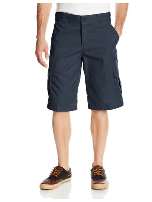 Men's 13 Inch Relaxed Fit Stretch Twill Cargo Short, Dark Navy, 36
