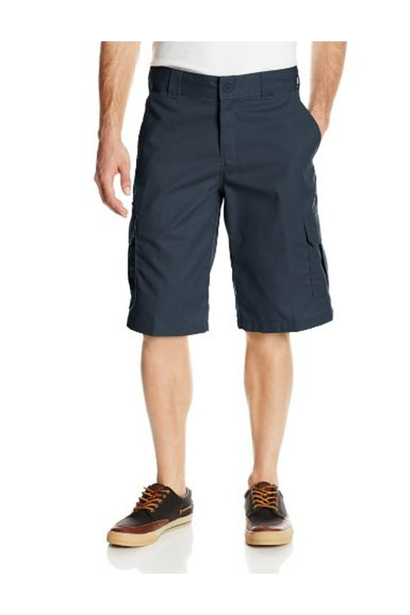 Men's 13 Inch Relaxed Fit Stretch Twill Cargo Short, Dark Navy, 36