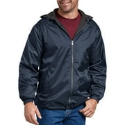 Dickies Men's 33237 Fleece Lined Hooded Nylon Water Resistant Jacket Dark Navy 3XL
