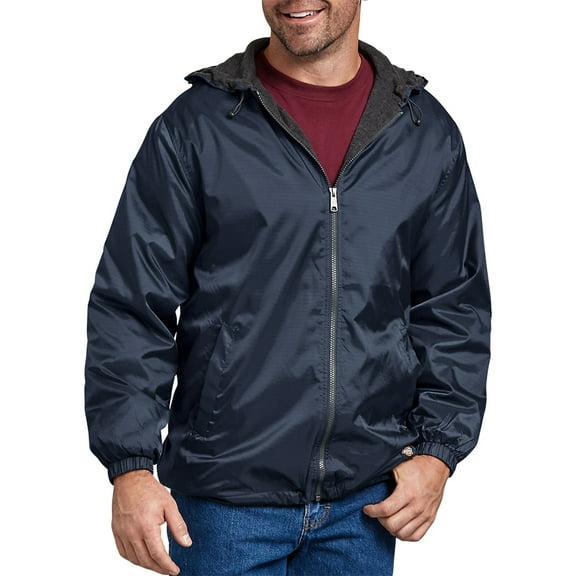 Dickies Men's 33237 Fleece Lined Hooded Nylon Water Resistant Jacket