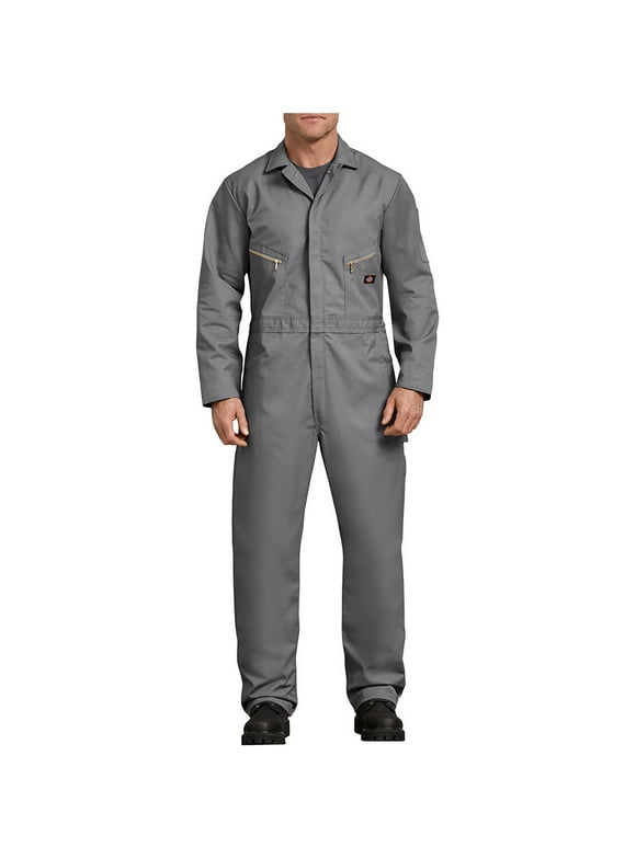 Dickies Men's 48799 Deluxe Blend Long Sleeve Mechanic Work Coveralls Grey S