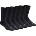 thumbnail image 1 of Dickies Men's 6 pairs Dri-Tech Max Cushion Crew Socks, Sizes 6-12, Solid Black, 1 of 3
