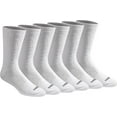 thumbnail image 1 of Dickies Men's 6 pairs Dri-Tech Max Cushion Crew Socks, Sizes 6-12, Solid White, 1 of 3