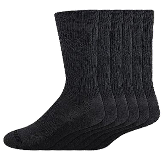 Dickies Men's 6 pairs Dri-Tech Ultra Light Crew Socks, Sizes 6-12, Charcoal