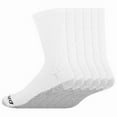 thumbnail image 1 of Dickies Men's 6 pairs Dri-Tech Ultra Light Crew Socks, Sizes 6-12, White with Grey Sole, 1 of 2