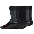 thumbnail image 1 of Dickies Men's 6 pairs The Navigator Crew with REPREVE Socks, Sizes 6-12, Black w White Black, 1 of 1