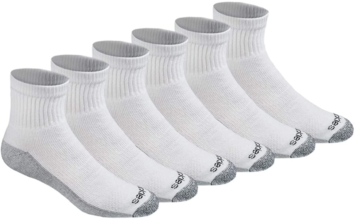 Dickies Men's 6pk Dri-Tech Ankle Socks - White (11740, Large)