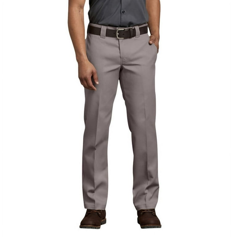 Dickies Men's 873 FLEX Slim Fit Work Pants, Silver, 34 x 34 Dickies Men's 873 FLEX Slim Fit Work Pants, Silver, 34 x 34