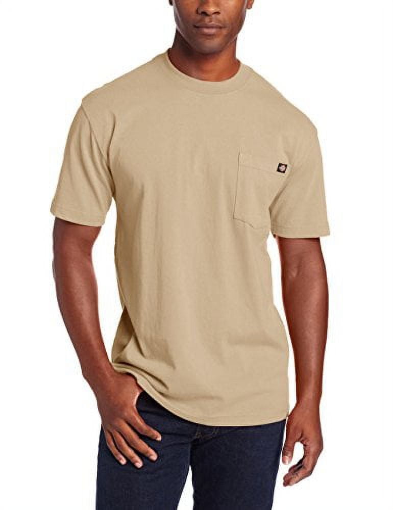 Dickies Men s Big Tall Heavyweight Crew Neck Short Sleeve Tee Desert Sand 3X Large Tall Walmart