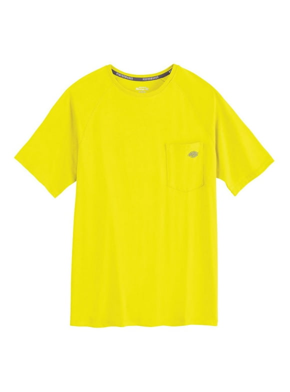 Dickies Men's Cooling Short Sleeve Pocket T-Shirt, Bright Yellow, 4XLT
