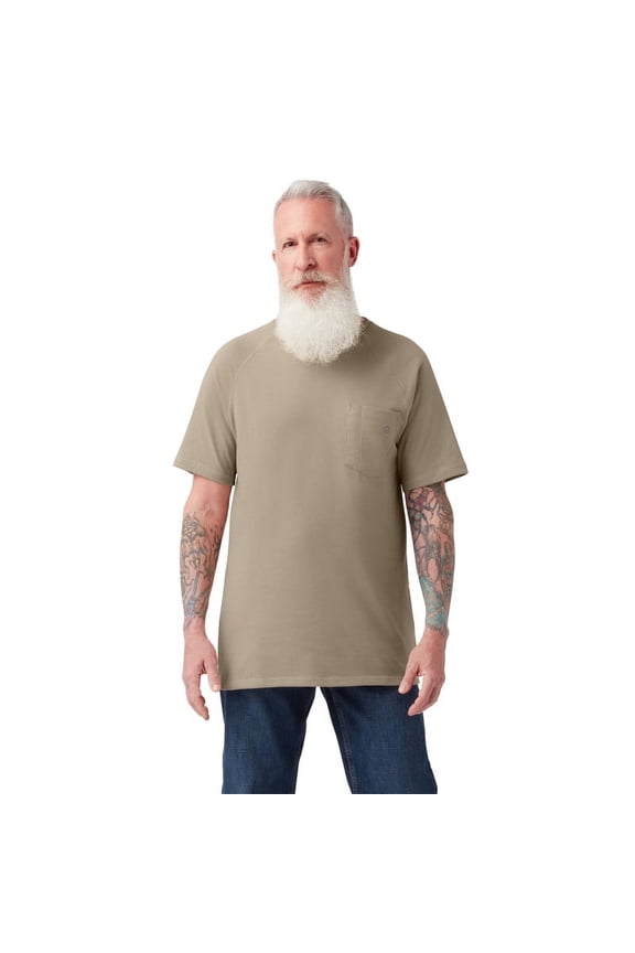 Men's Cooling Short Sleeve Pocket T-Shirt Moisture Wicking Breathable Work Tee Durable Cotton Blend Comfort Fit for Everyday Wear