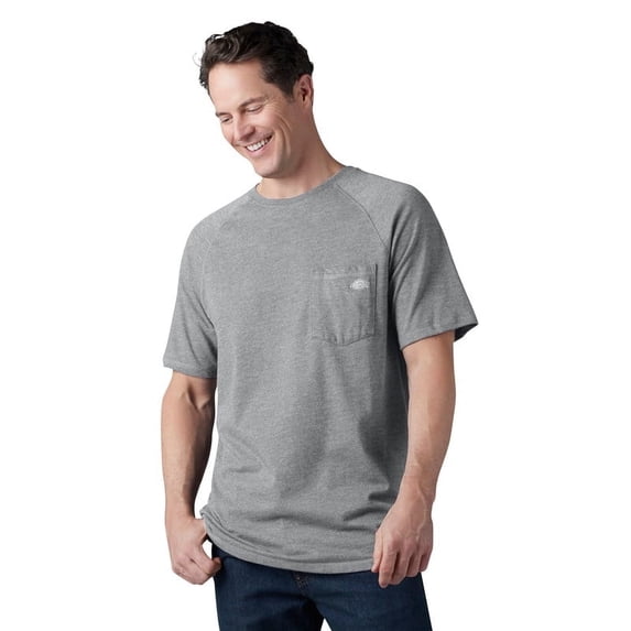 Dickies Men's Cooling Short Sleeve Pocket T-Shirt Moisture Wicking Breathable Work Tee Durable Cotton Blend Comfort Fit for Everyday Wear