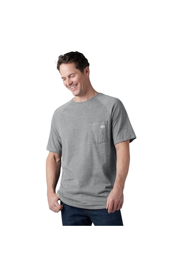 Men's Cooling Short Sleeve Pocket T-Shirt Moisture Wicking Breathable Work Tee Durable Cotton Blend Comfort Fit for Everyday Wear