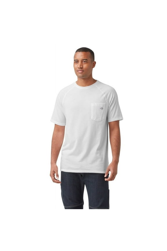 Men's Cooling Short Sleeve Pocket T-Shirt Moisture Wicking Breathable Work Tee Durable Cotton Blend Comfort Fit for Everyday Wear