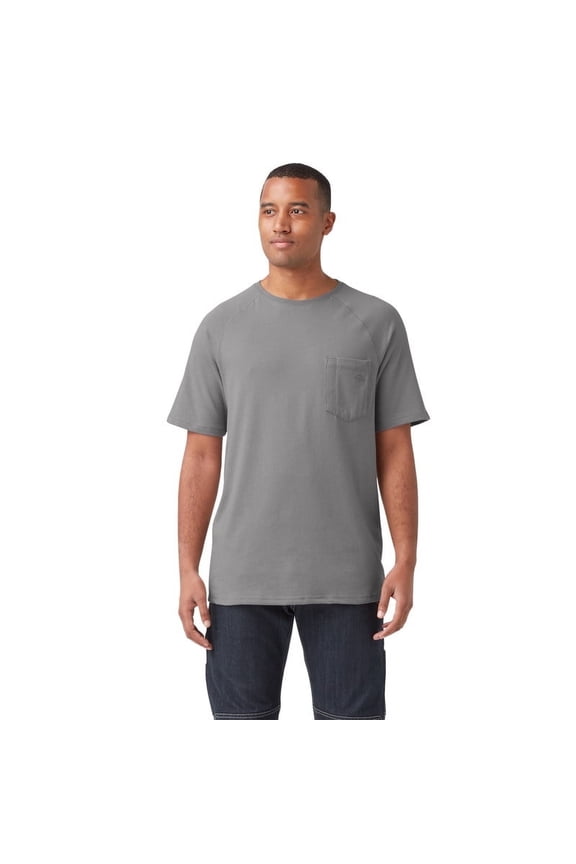 Men's Cooling Short Sleeve Pocket T-Shirt Moisture Wicking Breathable Work Tee Durable Cotton Blend Comfort Fit for Everyday Wear