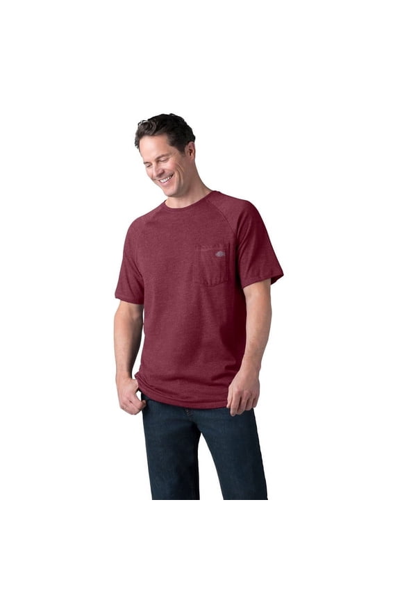 Men's Cooling Short Sleeve Pocket T-Shirt Moisture Wicking Breathable Work Tee Durable Cotton Blend Comfort Fit for Everyday Wear