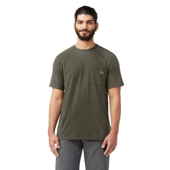 Dickies Men's Cooling Short Sleeve Pocket T-Shirt Moisture Wicking Breathable Work Tee Durable Cotton Blend Comfort Fit for Everyday Wear