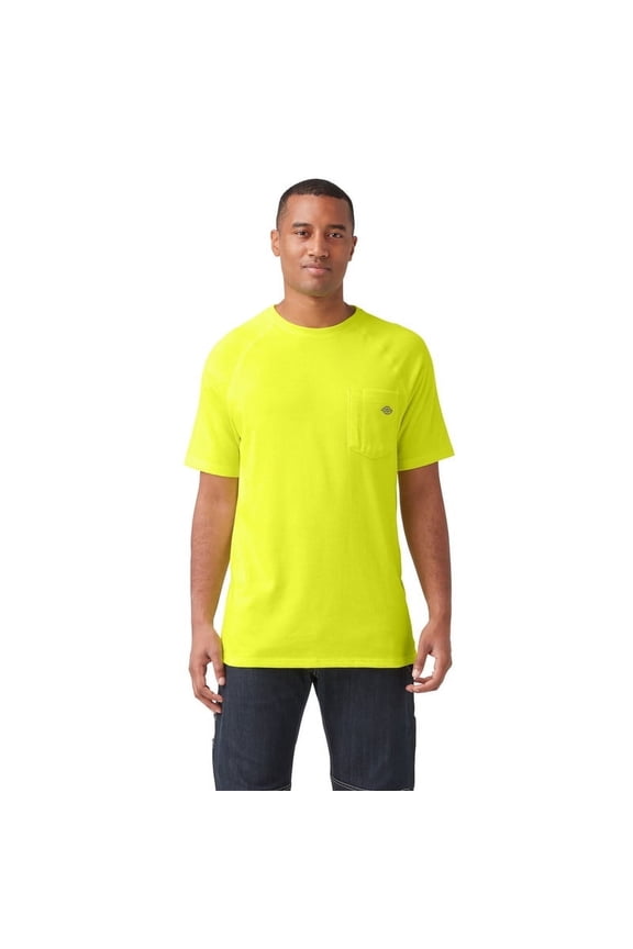 Men's Cooling Short Sleeve Pocket T-Shirt Moisture Wicking Breathable Work Tee Durable Cotton Blend Comfort Fit for Everyday Wear